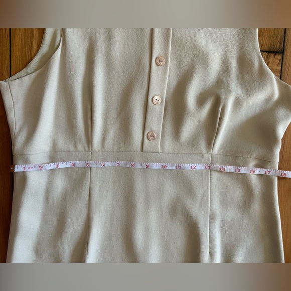 Vintage 90s ivory sheath suiting dress - Picture 8 of 8